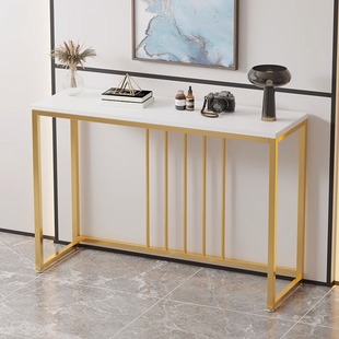 Light Luxury Style Entrance Table, Entrance Table, Storage Rack, Corridor Table, Living Room Wall-Mounted Long Table, Extremely Narrow Iron Art