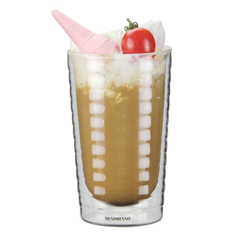 Fábrica al por mayor grande, mediano y pequeño vidrio aislado de doble capa taza roscada resistente al frío café caliente vino tinto en stock suministro transfronterizo