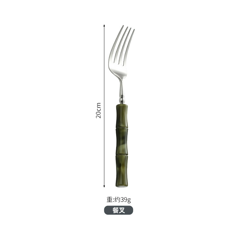 岛奇 Bamboo high quality acrylic tableware stainless steel