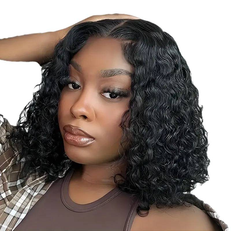 Amazon transfronterizo de encaje pequeño cabello rizado nuevo cabello rizado corto para mujeres esponjoso estilo natural cabello completo