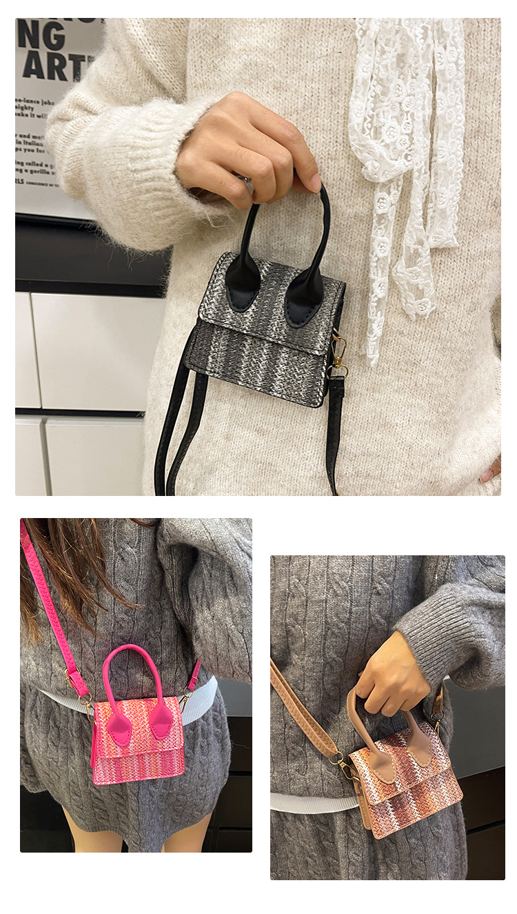 Borsa a tracolla da donna in paglia a righe per mare estate_voghion.com