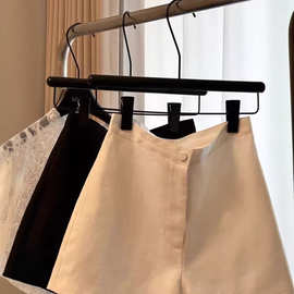 CHAO级推荐！夏季BI备穿~白色亚麻高腰a字裤女小个子显瘦休闲短裤