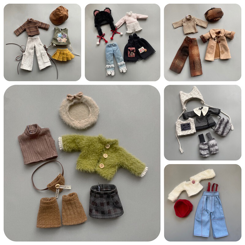 6-Point Bjd Doll Clothes for Kiri Wood Body, Gl Body, Stick Body, 30cm Doll Clothes, Lolita Dress-Up Clothes 6-Point Bjd Doll Clothes for Kiri Wood Body, Gl Body, Stick Body, 30cm Doll Clothes, Lolita Dress-Up Clothes