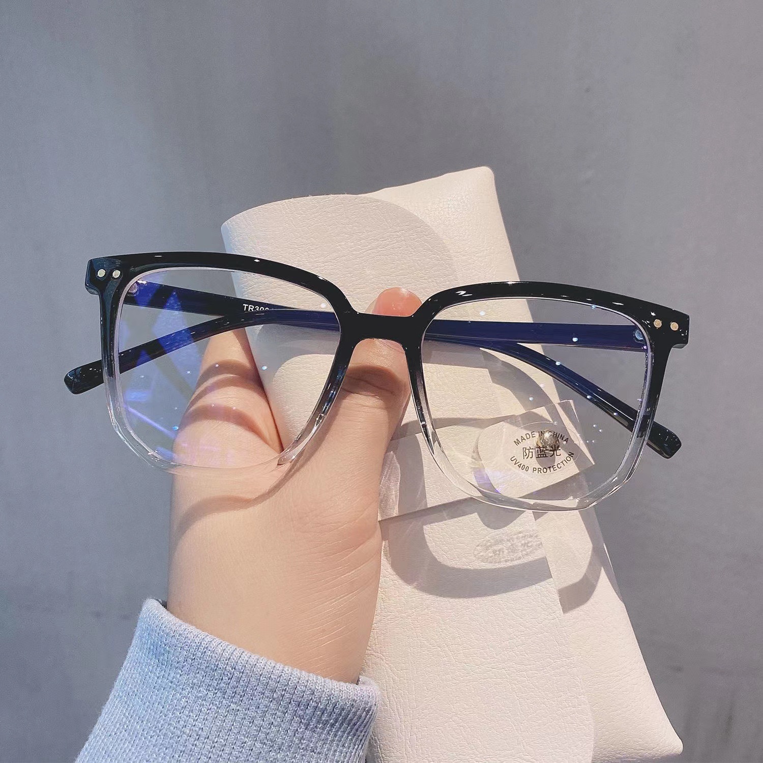 glasses frame wholesale plain glasses anti-blu-ray myopia glasses glasses finished products with degrees square-rimmed glasses glasses men and women same style in stock