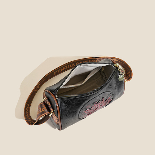 2025 Patterned Pillow Shoulder Bag Vintage Southeast Asia Bag Mother Middle-Aged Printed Ethnic Bag