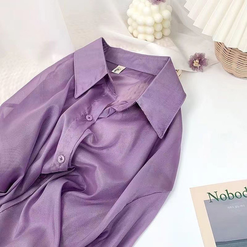 Stylish Ice Silk Sun Protection Shirt for Women 2025 Summer Black Pearl Sand Sun Shirt Loose Thin Cardigan Outerwear