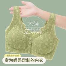 外贸跨境爆款中老年妈妈前开扣内衣薄款透气大码聚拢防下垂文胸罩