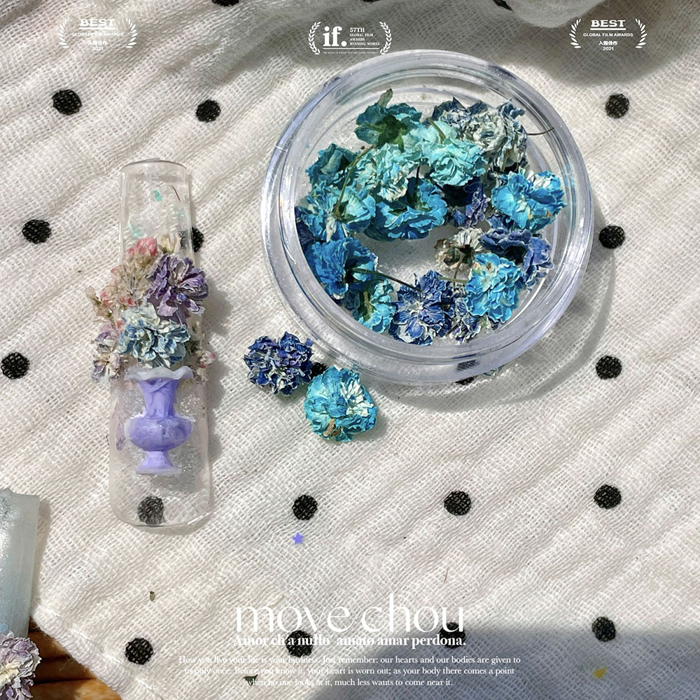 Spring French Flower Artwork Niche New Nail Art Three-dimensional Camellia Multicolor Floral Nail Art Jewelry