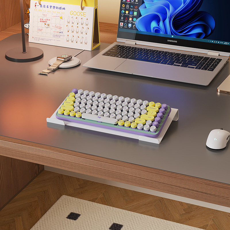 ラップトップ外部キーボードスタンドデスクトップノートブック防塵ライティングスタンドコンピュータ強化キーボード収納スタンド|undefined