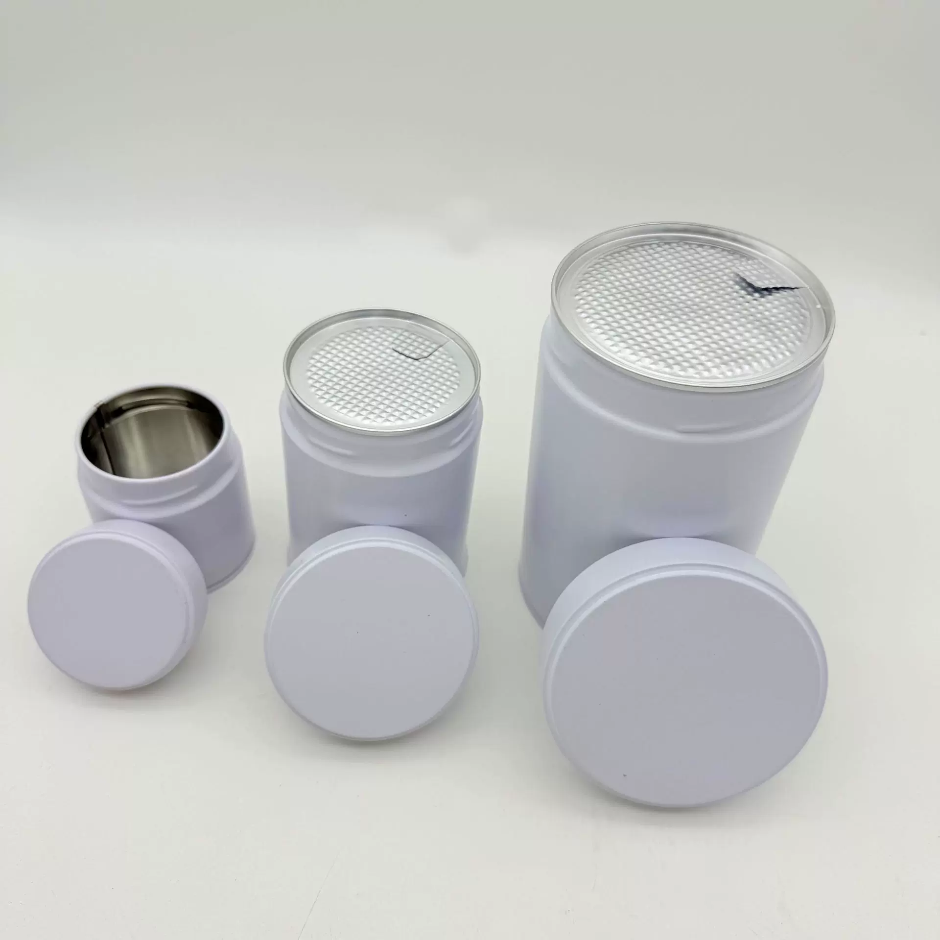 定制螺纹口密封罐抹茶铁罐马口铁茶叶罐金属咖啡豆咖啡粉铁罐