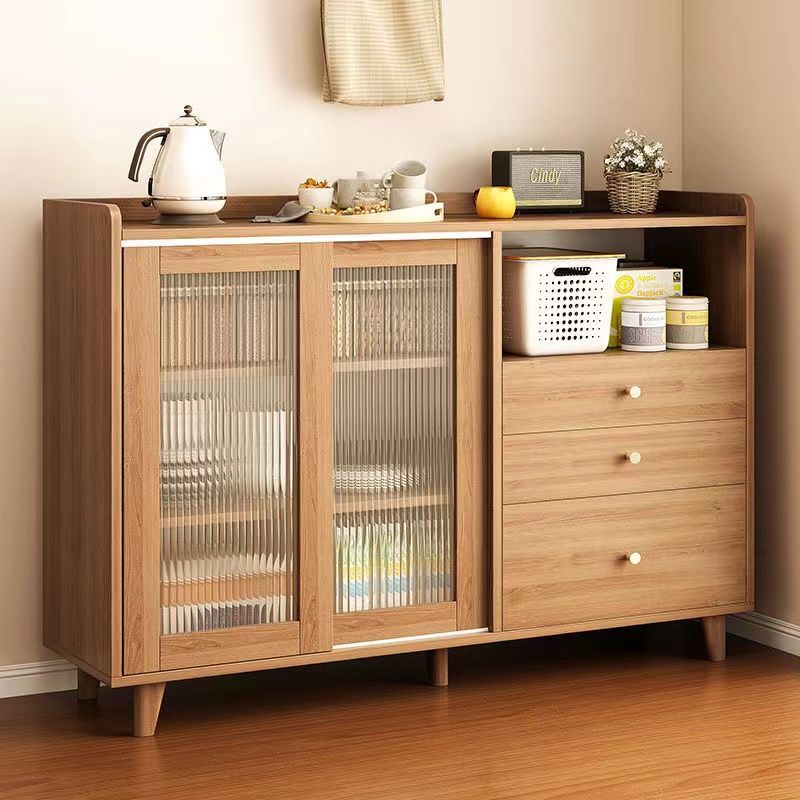 Estilo nórdico color madera aparador armario sala de estar gabinete de pared comedor balcón estilo japonés sala de té gabinete