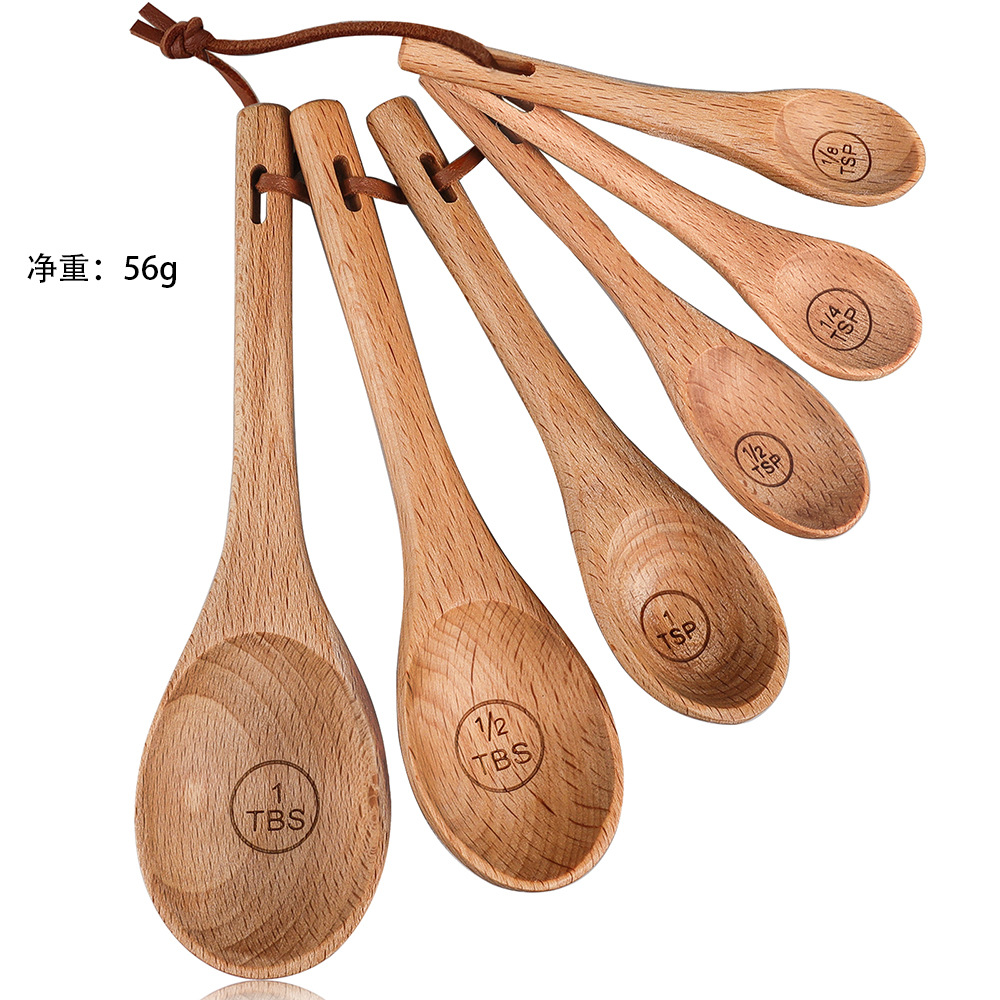계량스푼 6개 세트 너도밤나무