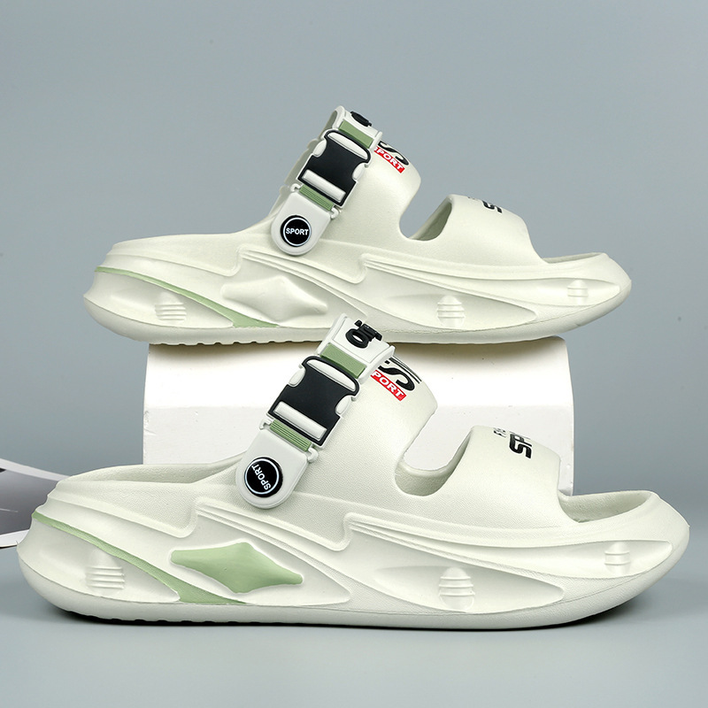 Sandalias para hombres 2024 nuevo aumento de altura amortiguador antideslizante conducir al aire libre de doble uso nadar ocio sandalones de playa
