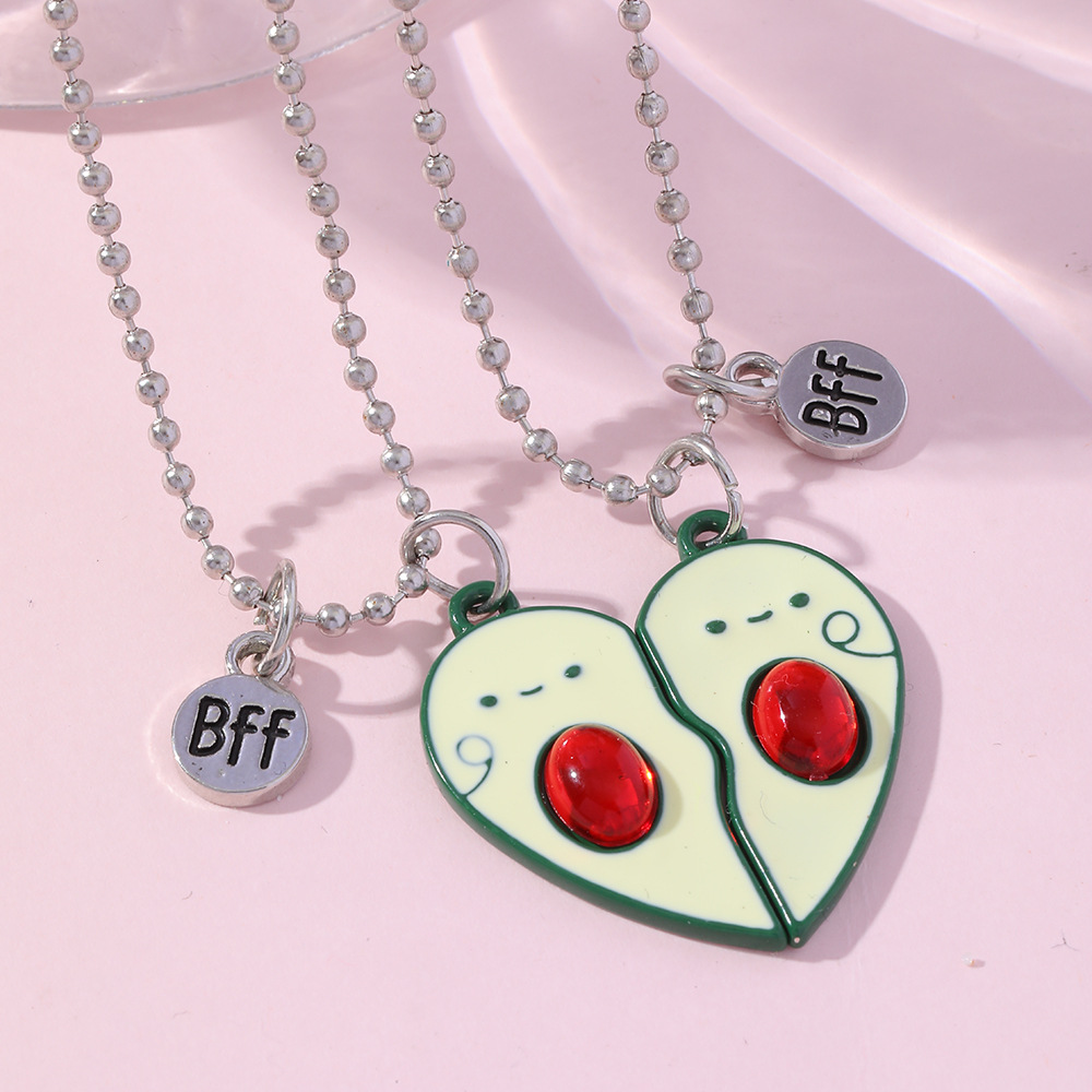 16g Weight Zinc Alloy Pendant Material Pendant Necklace Classification Zinc Alloy Chain Material cable chain Chain Type 1 Set Quantity Holiday, Daily Occasion Alloy Material Valentine'S Day Festival Letter, Heart Shape Pattern All Seasons Season Unisex Gender Enamel Design Cute Style Cute Letter Heart Shape Alloy Cable Chain Pendant Necklaces Wholesale 2