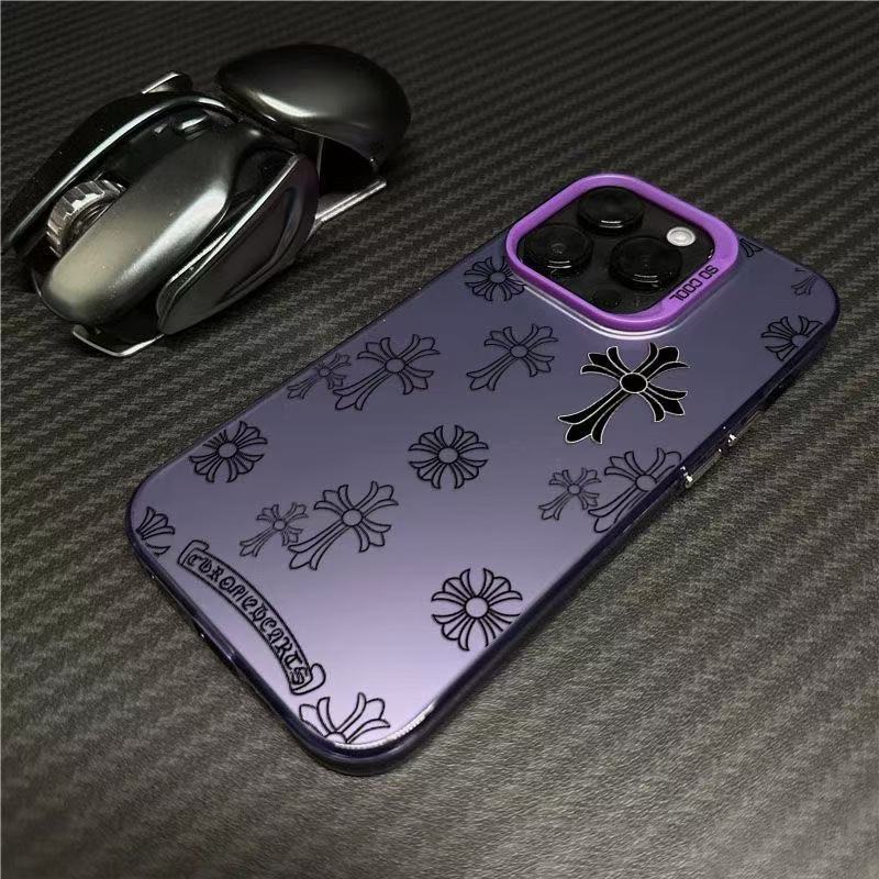 Color plata concha-púrpura-cruz SER123