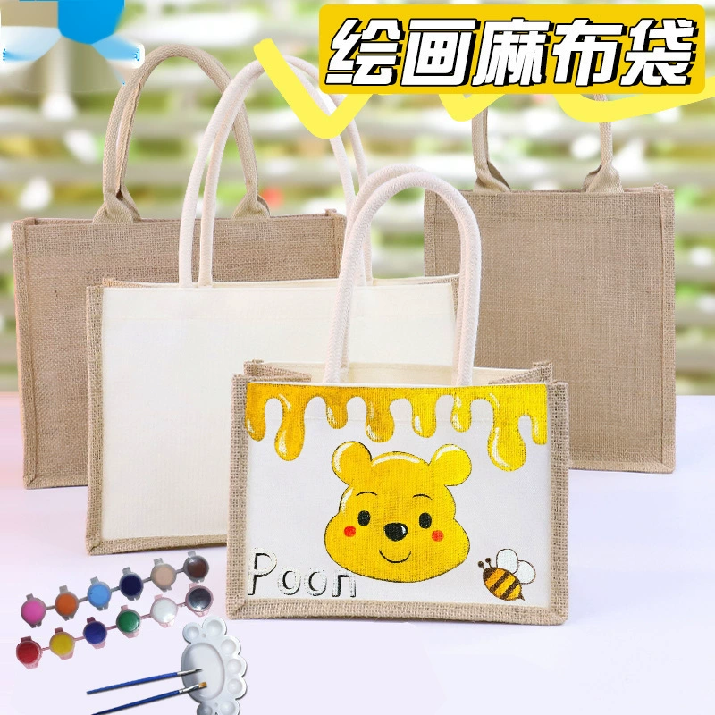 Детская живопись граффити Sneak Bag Детский сад DIY Ручная роспись ручной работы Cyber Celebrity Экологически чистый пустой холщовый Набор сумок