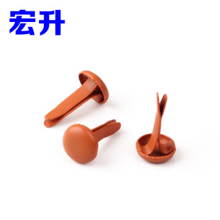8MM 4.5MM colorful children's DIY round two-foot nail small and medium-sized paper piece people two-angle nail gold and silver two-foot nail