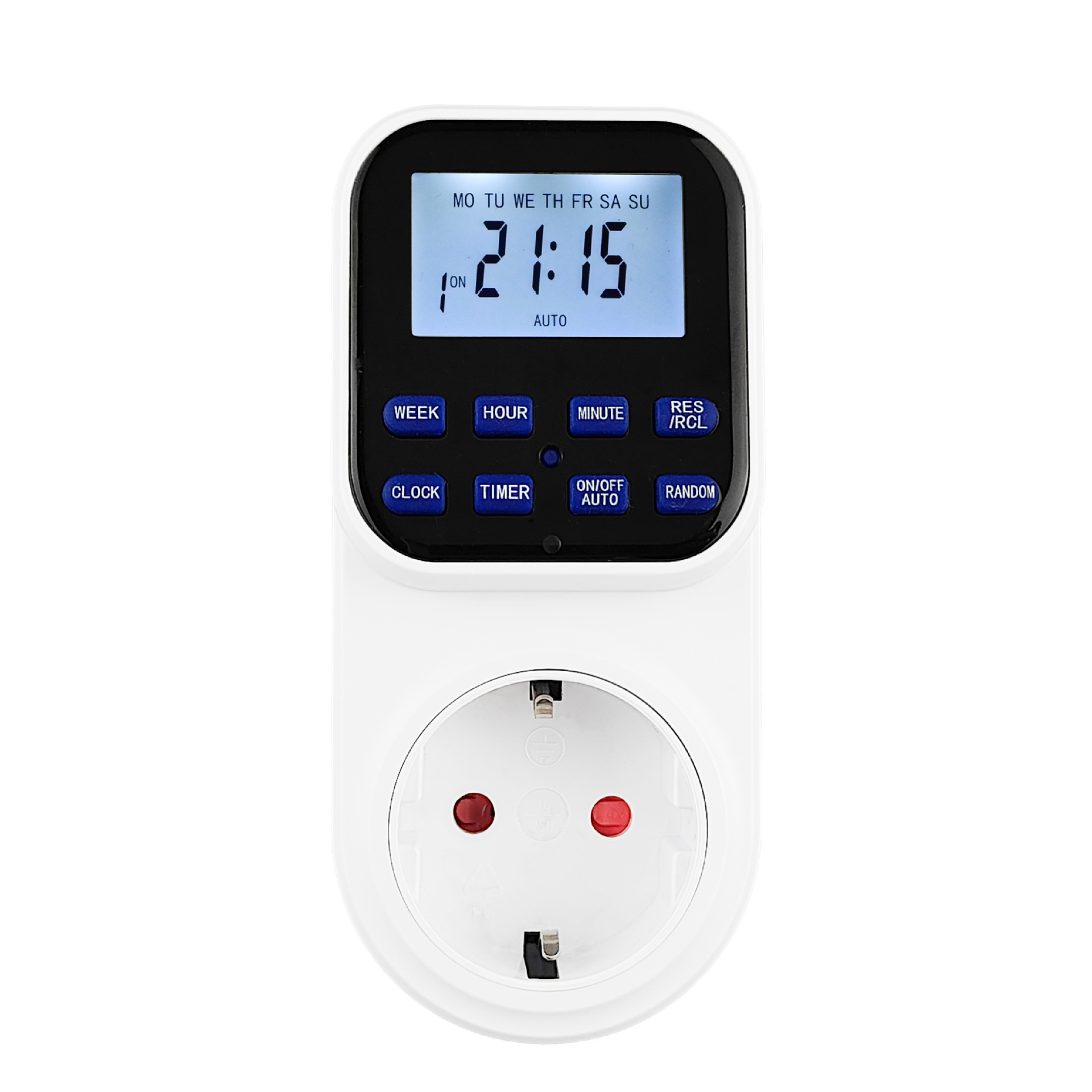 新款 背光德式19组定时器 定时插座 厨房 双计时循环定时开关插座