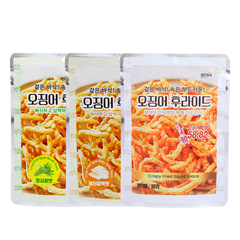 Vegetarian Fried Squid Strips 30g Original Mustard Flavor Crispy Charcoal-Baked Squid Chunks for Drinking, Seafood Snack