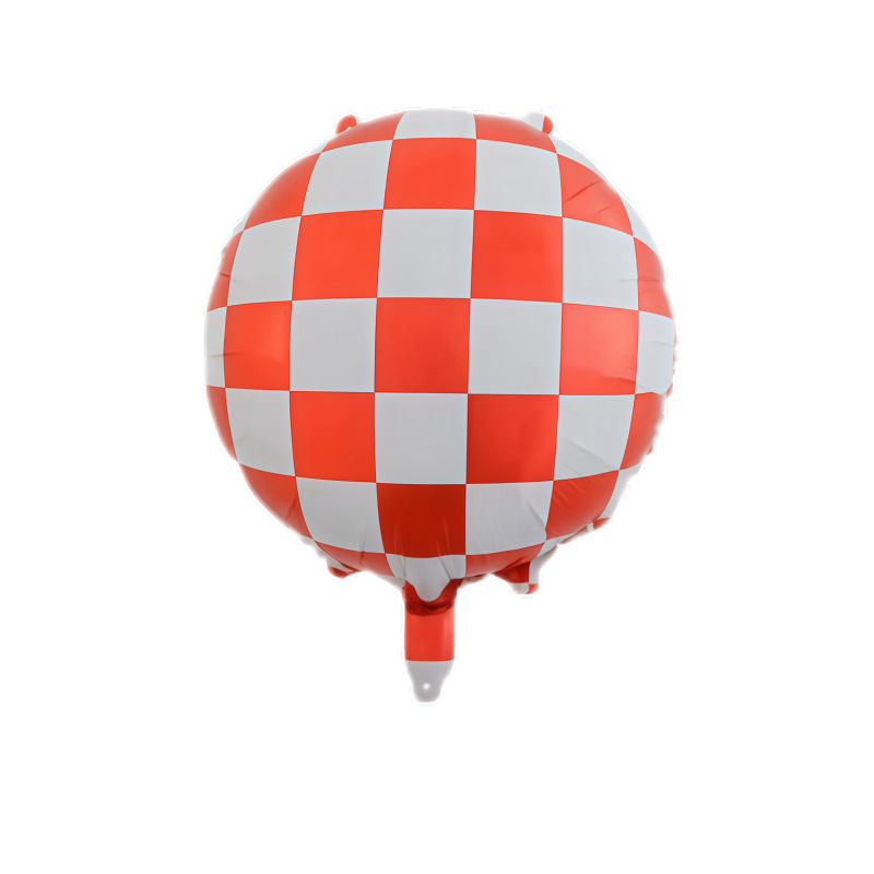 Globo de aluminio con diseño de bandera de competición de automovilismo de Fórmula 1, decoración para fiestas