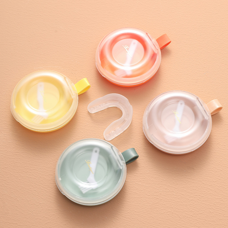 Invisible frenillos caja de almacenamiento titular caja de almacenamiento portátil corrector de dientes caja de almacenamiento de prótesis dental portátil