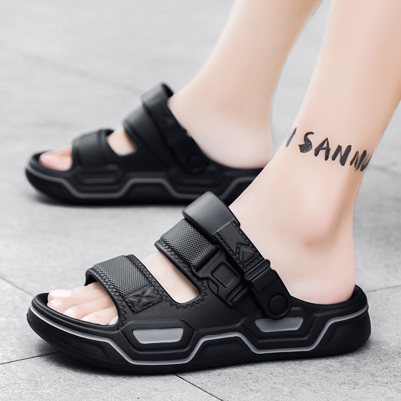 Zapatillas de verano al aire libre para hombres, zapatillas deportivas antideslizantes y resistentes al desgaste para conducir en playa.