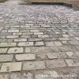 复古老石块老石砖景区庭院铺路石老门枕石民俗仿古小院踏步石板