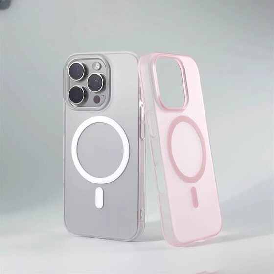 For Apple 16promax mobile phone case ice fog magnetic charging iPhone15 ultra-thin all-inclusive frosted PC hard case