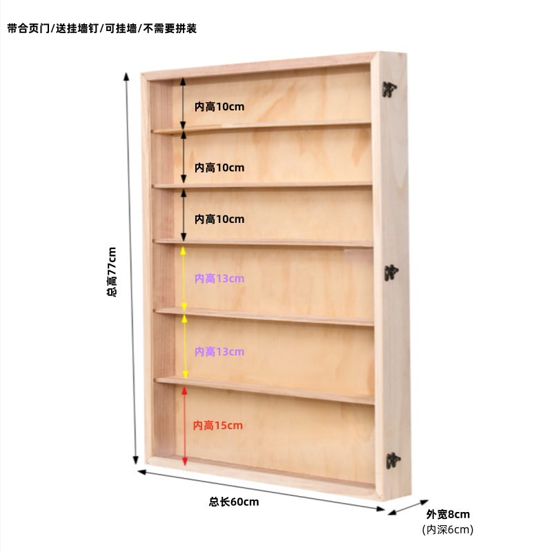 アクリルフィギュア展示棚バブルマットブラインド箱収納棚モリー人形収納展示棚壁掛け可