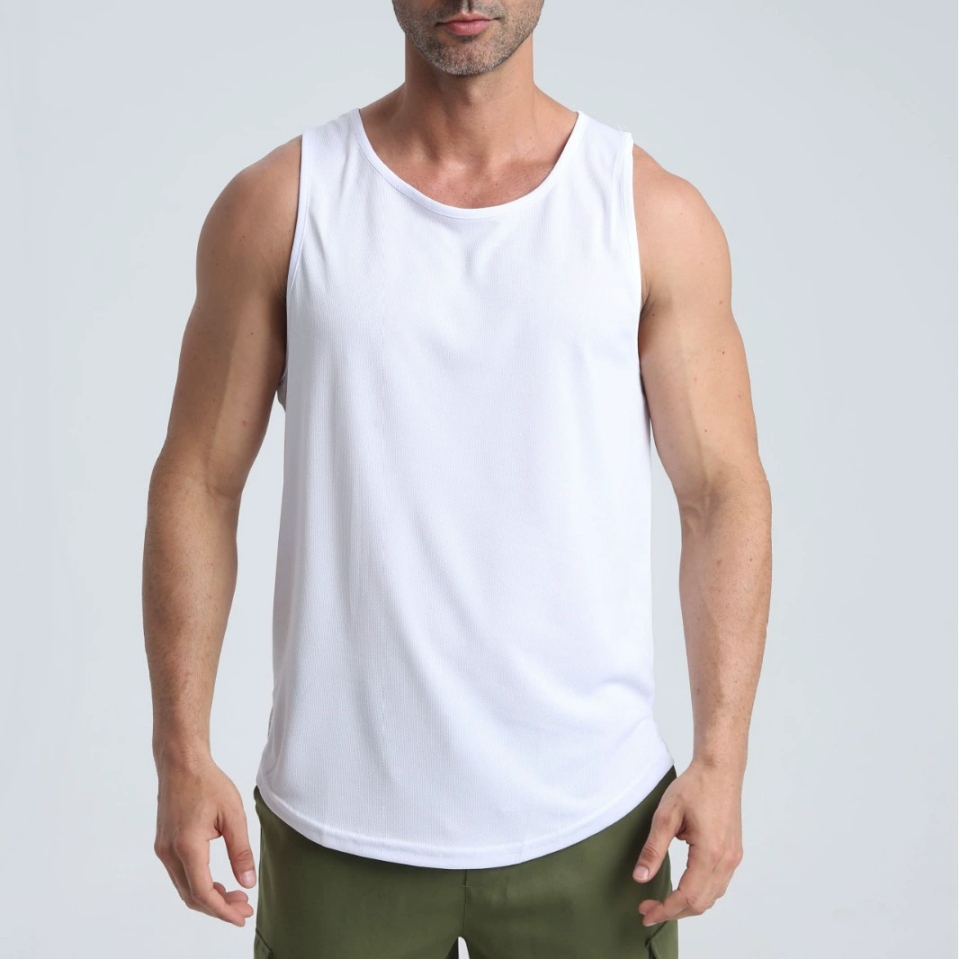 Летний европейский и американский спортивный фитнес быстротушащий жилет для мужчин сетка дышащая на открытом воздухе бег упражнения сплошной цвет баскетбольный жилет