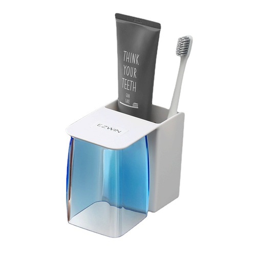 Simple Magnetic Suction Toothbrush Cup Set for Home Wall-Mounted Toothbrush Holder, Suitable for a Family of Three, Couples Toothbrush Cup