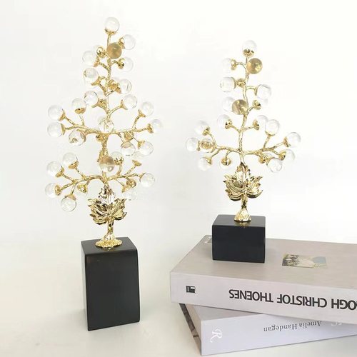 Light luxury high-end money tree ornaments purple grape living room wine cabinet office home decoration housewarming gift