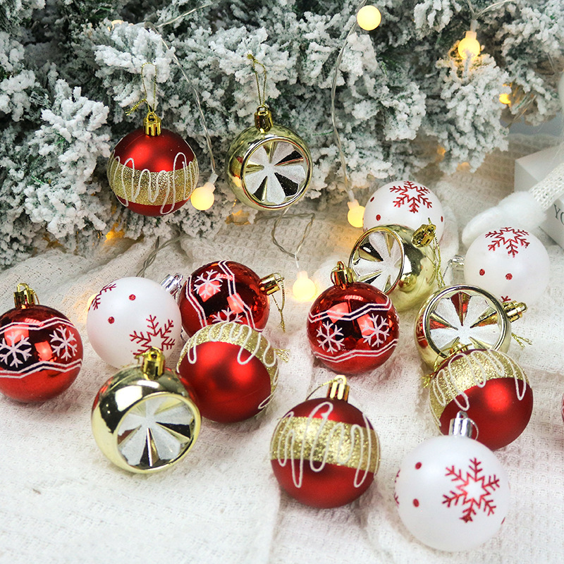 クロスボーダー新しいクリスマスボールクリスマスツリー装飾小さな塗装ボールペンダント 6 センチメートル電気メッキ特殊形状ペンダントボール|undefined