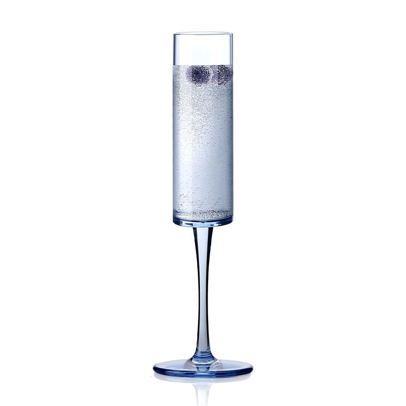 Taza de pie alto PS taza de champagne bar KTV plástico vino espumoso taza de vino de fruta dulce taza de champagne de pie alto restaurante europeo