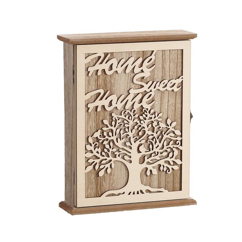 玄関生命ツリーキー収納ボックス自動車キーフックロック付き入戸防塵収納ボックス壁掛け式装飾|undefined