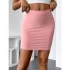High Waist Stretchy Mini Bodycon Skirt Sexy Solid Color High