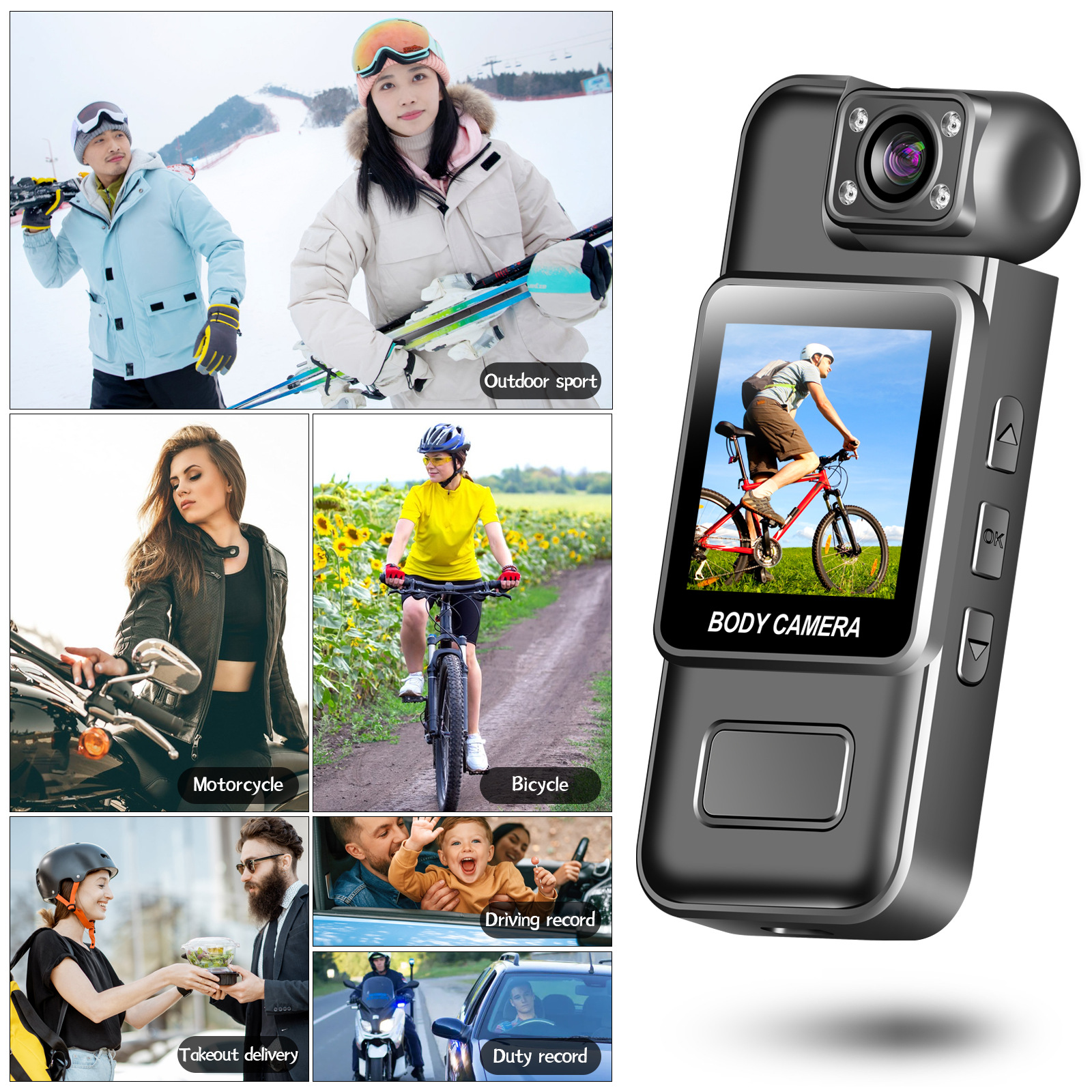 Direct recording handheld pocket small camera, back-mounted camera, high-definition infrared night vision, high-definition y3000 Application Scenario