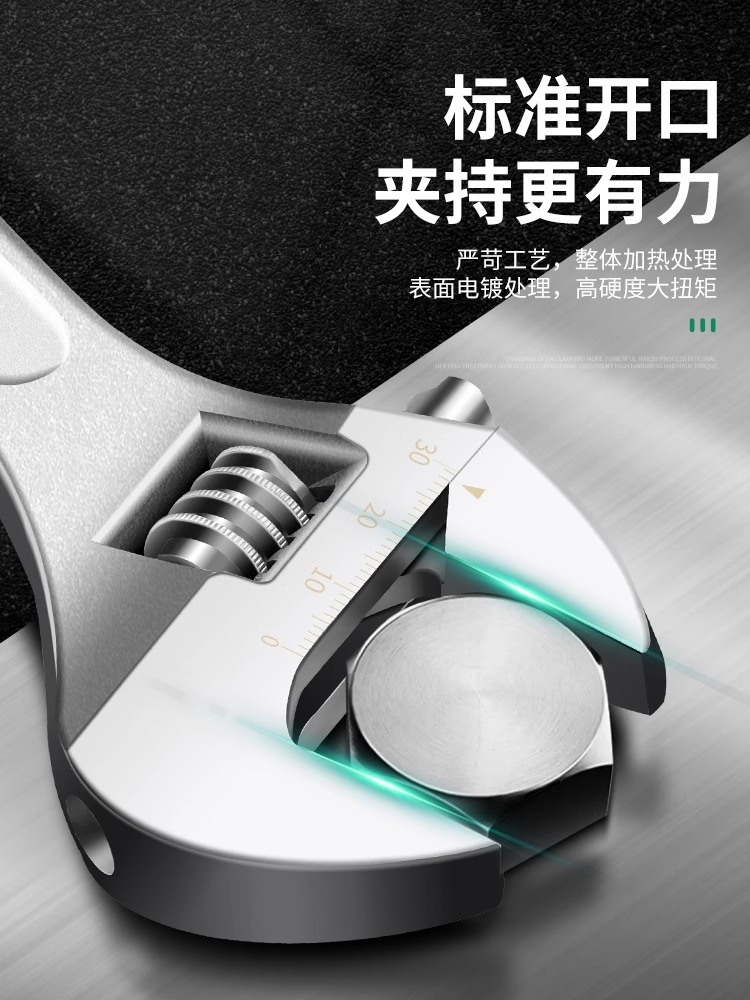 工业级活动扳手大全工具活口进口大开口板手多功能套装小板子