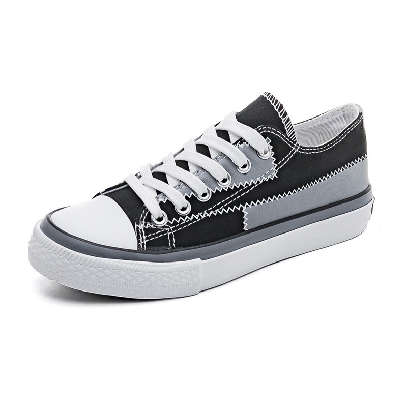 Mendigo zapatos de lona a juego de color mujer zapatos de mujer bajos negro púrpura personalizable F02