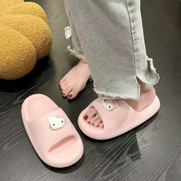 EVA slide slippers, chubby platform, non‑slip indoor/outdoor, sizes 36–41