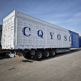 15米130方集装箱半挂车 3桥货物厢式运输车 满足标载