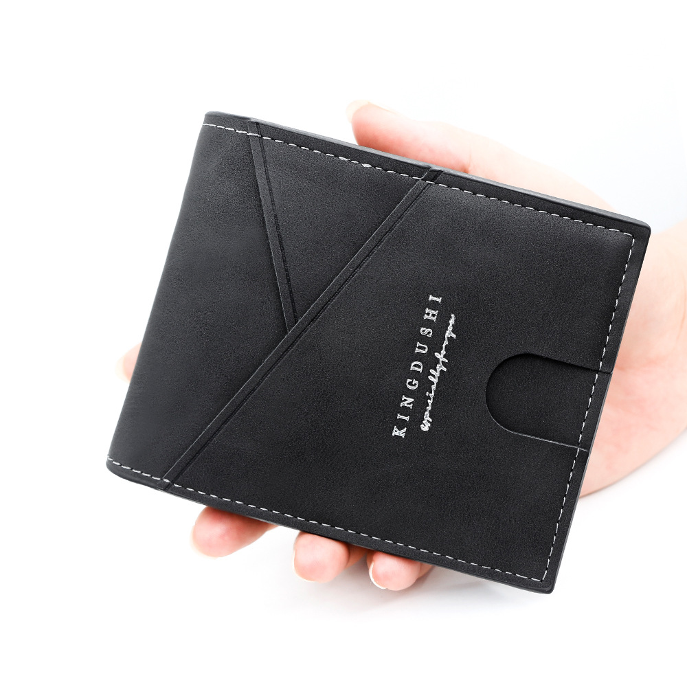Nueva billetera corta para hombre de moda estilo europeo y americano con múltiples tarjetas, billetera de pu, billetera de cuero suave, bolsa de monedas