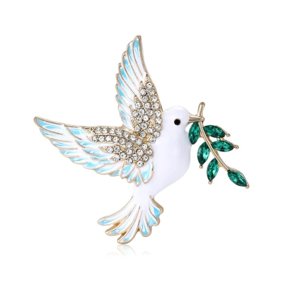 Yaxa sancaqları Enamel Dove Brooch, Versatile and