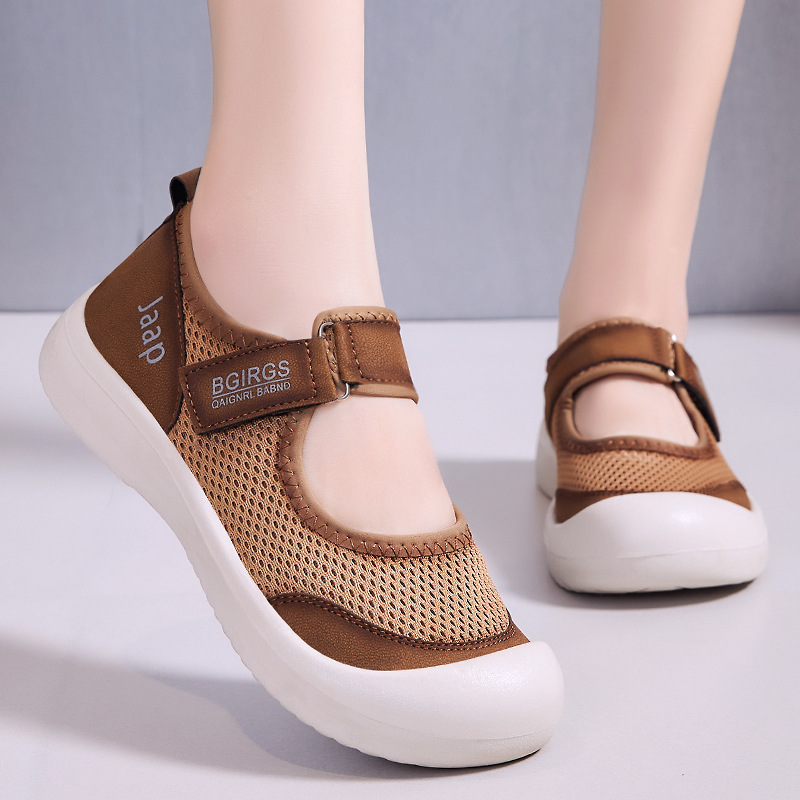 Zapatos mujer todo-fósforo verano nuevo estilo cómodo zapatos casuales zapatos de mujer de velcro transpirables transfronterizos suela suave sin pies cansados al por mayor