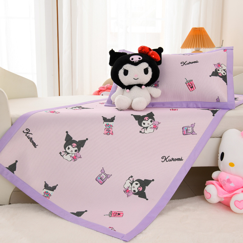 New High-Precision Encryption Sanrio 7A Antibacterial Ice Silk Mat Kidsren's Mat Kindergarten Baby Air-Conditioned Mat