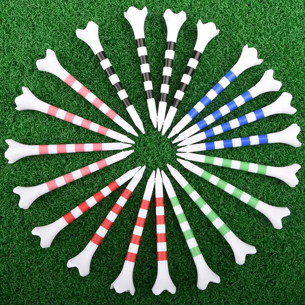 Golf Tee 83mm Plastic Golf Tee with Five Colors Available, Four-Pronged Ball Holder, Wholesale from Manufacturer