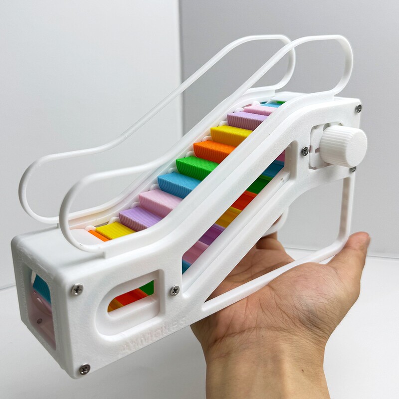 Educational Automatic Escalator Toy 3D Printed Steps Movable Knob Kidsren's Toy Creative Artificial Model Elevator Educational Automatic Escalator Toy 3D Printed Steps Movable Knob Kidsren's Toy Creative Artificial Model Elevator