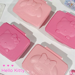 Hello kitty, подлинные мультяшные многоразовые хлопковые диски для хранения, коробка хранения