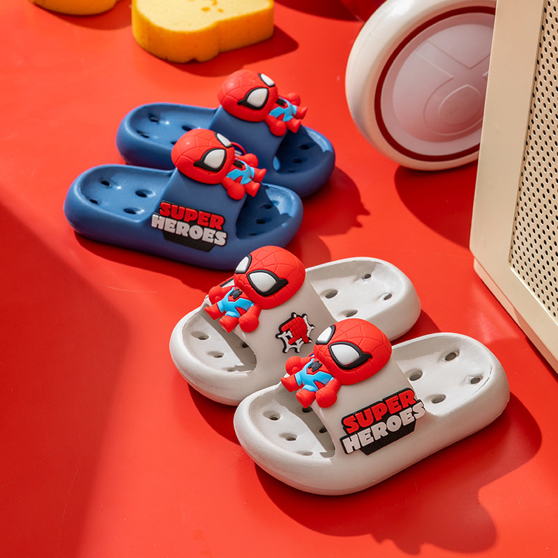 Genuine Spider-Man Stereo Cartoon Summer Anti-Slip Water Leakage Quick-Drying Home and Household Hollow Bathroom Special Slip Drag