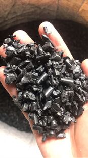 Black Pa66 Resin Hot Crushing Material Injection Molding Carbon Fiber Reinforced Nylon Black Antistatic Plastic Particles